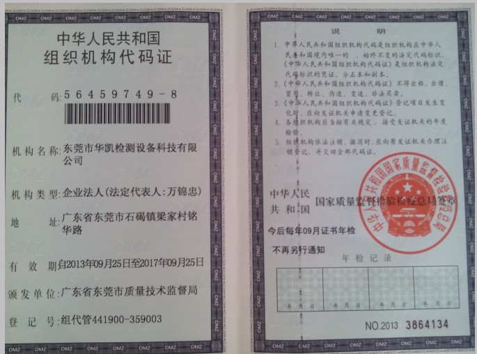 组织机构代码